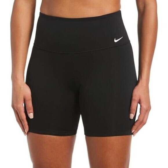 Nike Swim Women's Essential 6" Kick Shorts Size XL Black - Picture 1 of 8